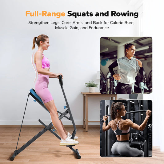 Squat Machine 2in1 Squat Rowing Machine