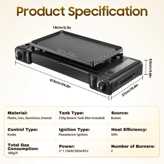 Camping Stove 2 Burners