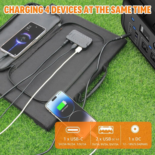 Foldable Solar Panel 100W/60W/40W Portable Waterproof