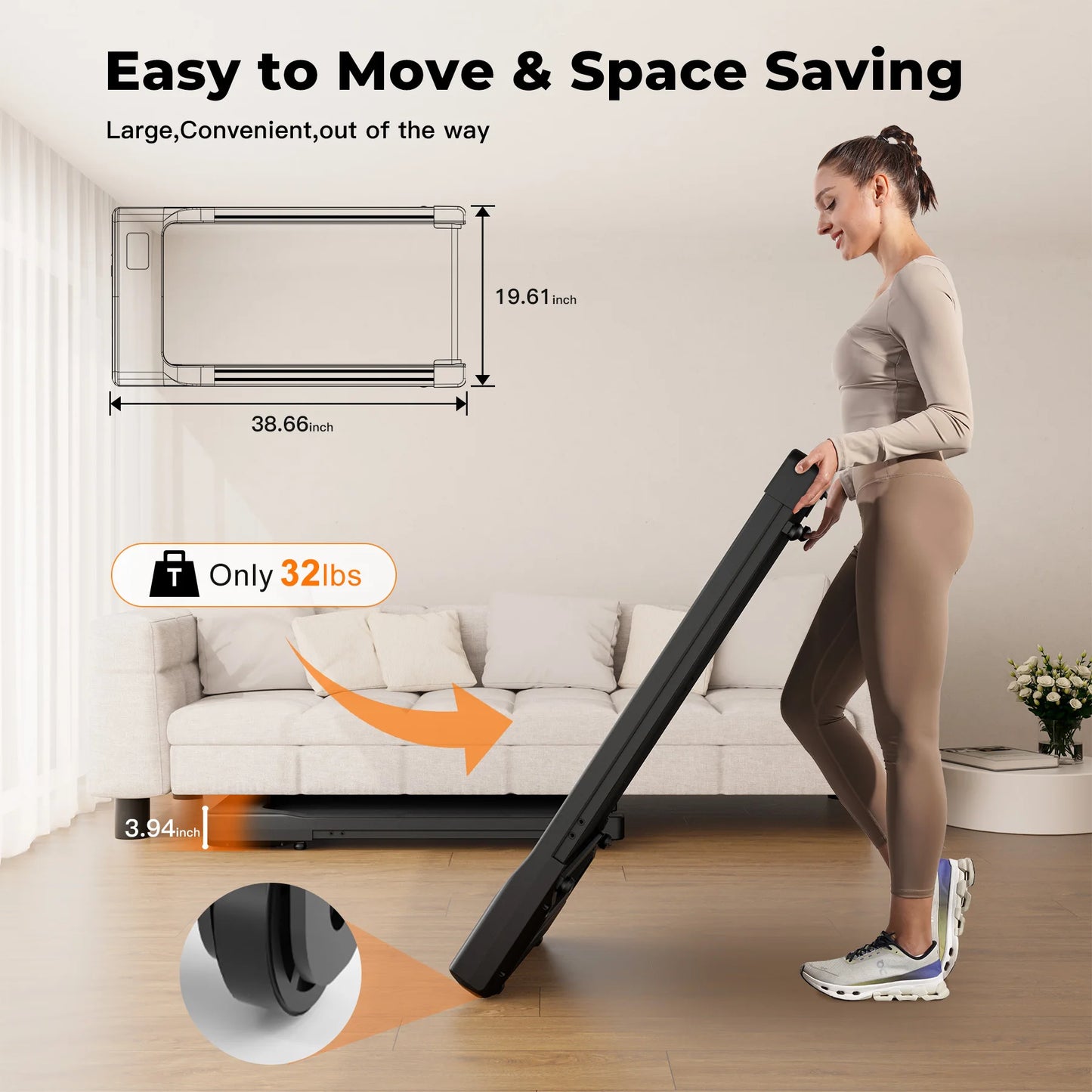 Walking Pad Under Desk Treadmill Remote Control LED Display