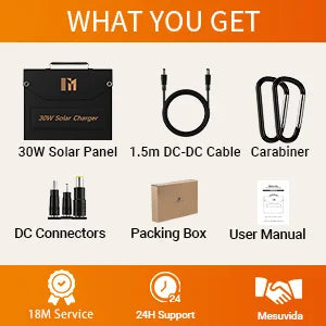 30W Travel-Ready Solar Charger