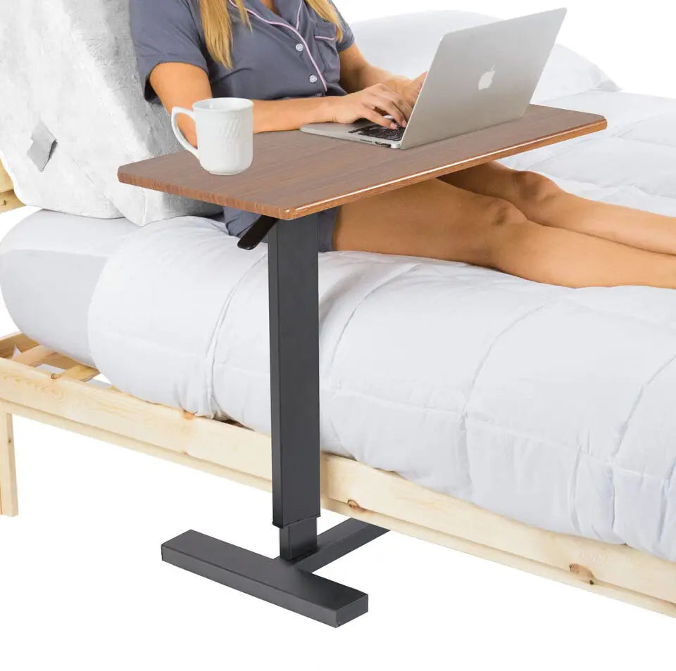 Adjustable Rolling Cart Overbed Bedside Table
