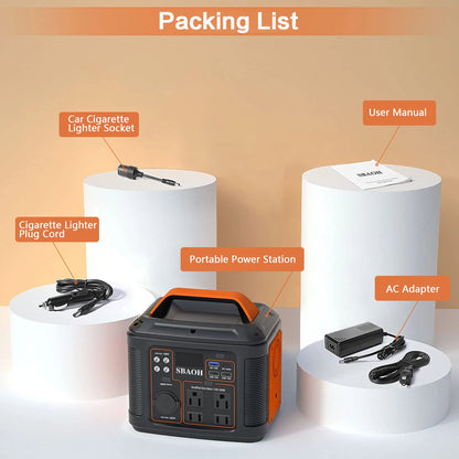 Solar Generator Quick Charge / 110V AC Outlets/DC Ports and LED Flashlight