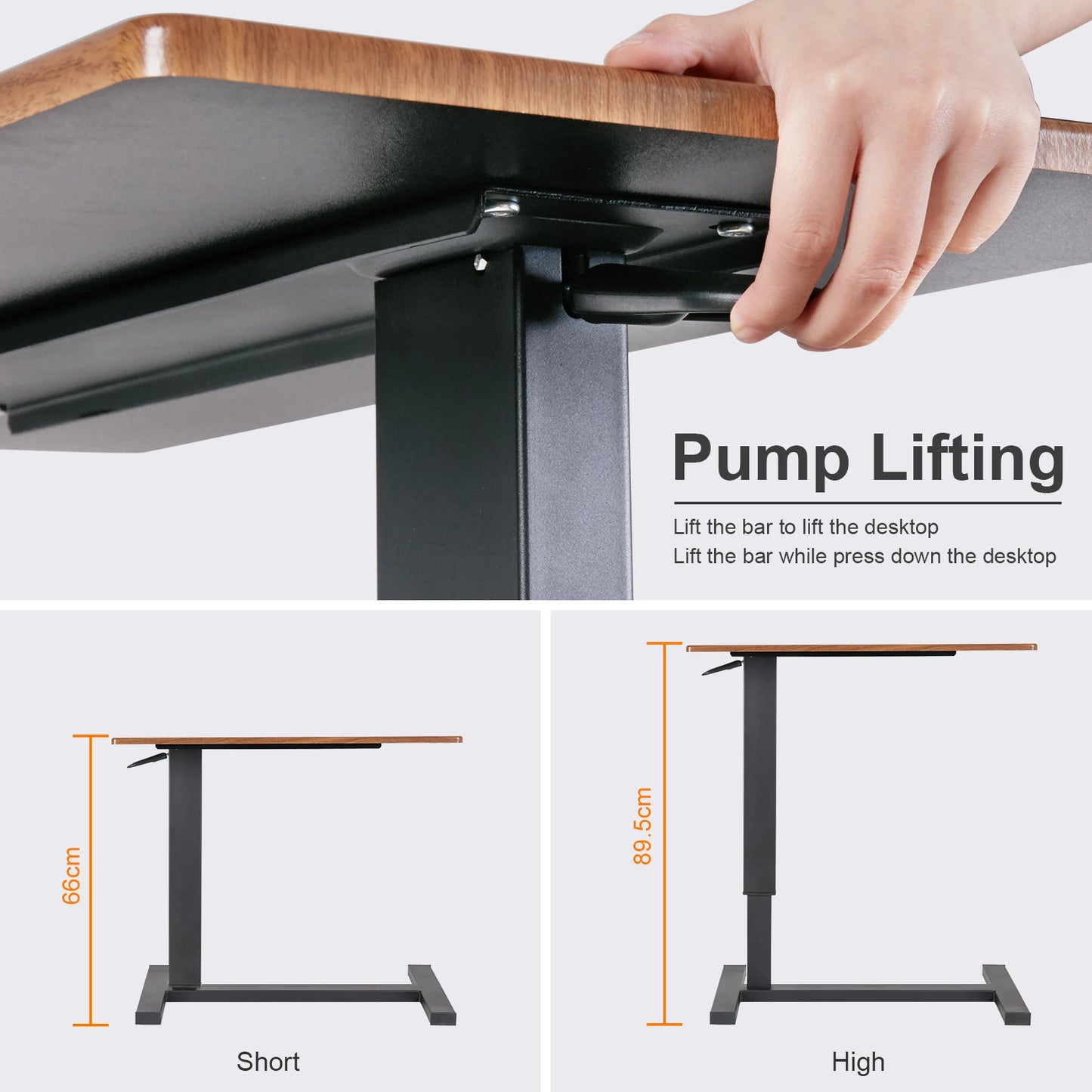 Adjustable Rolling Cart Overbed Bedside Table