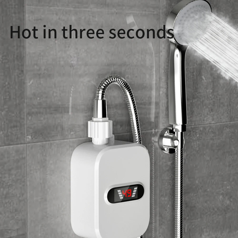 Instant Water Heater LCD Digital Display Thermostatic Shower Water