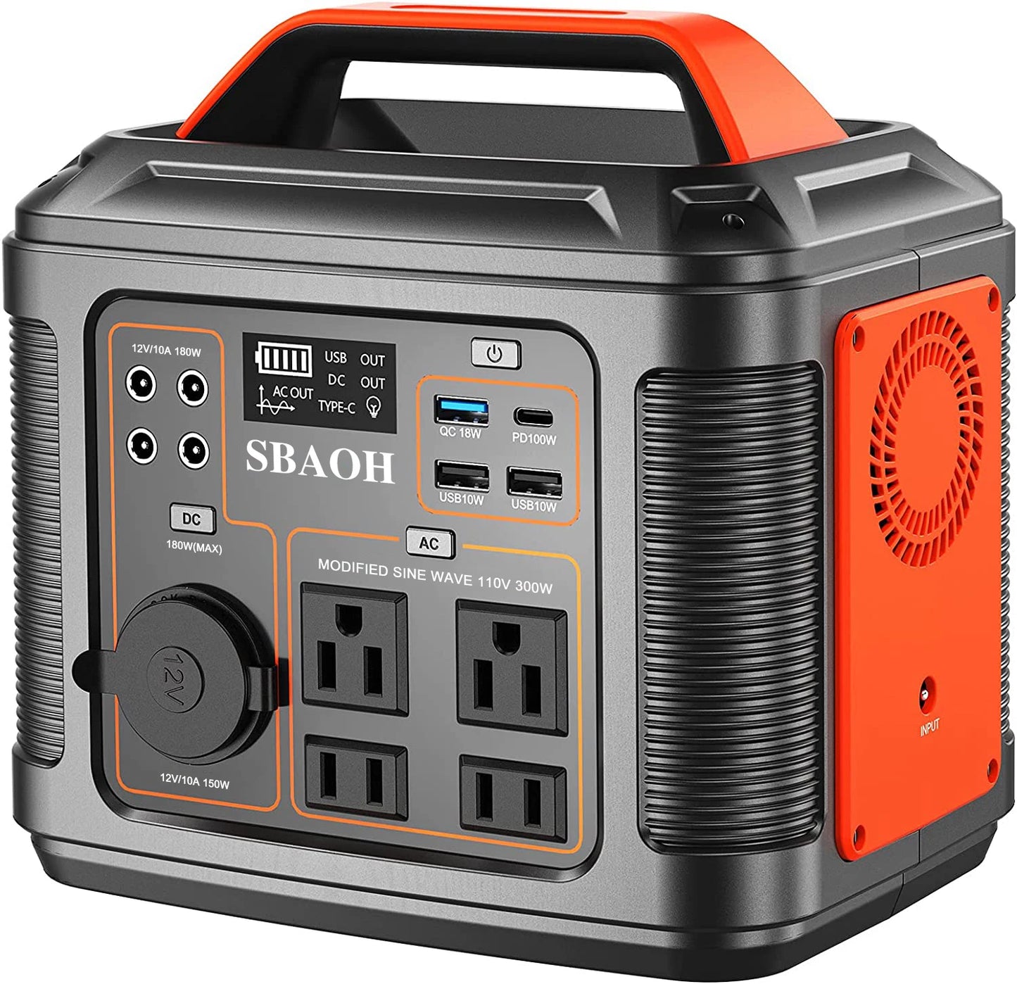Solar Generator Quick Charge / 110V AC Outlets/DC Ports and LED Flashlight