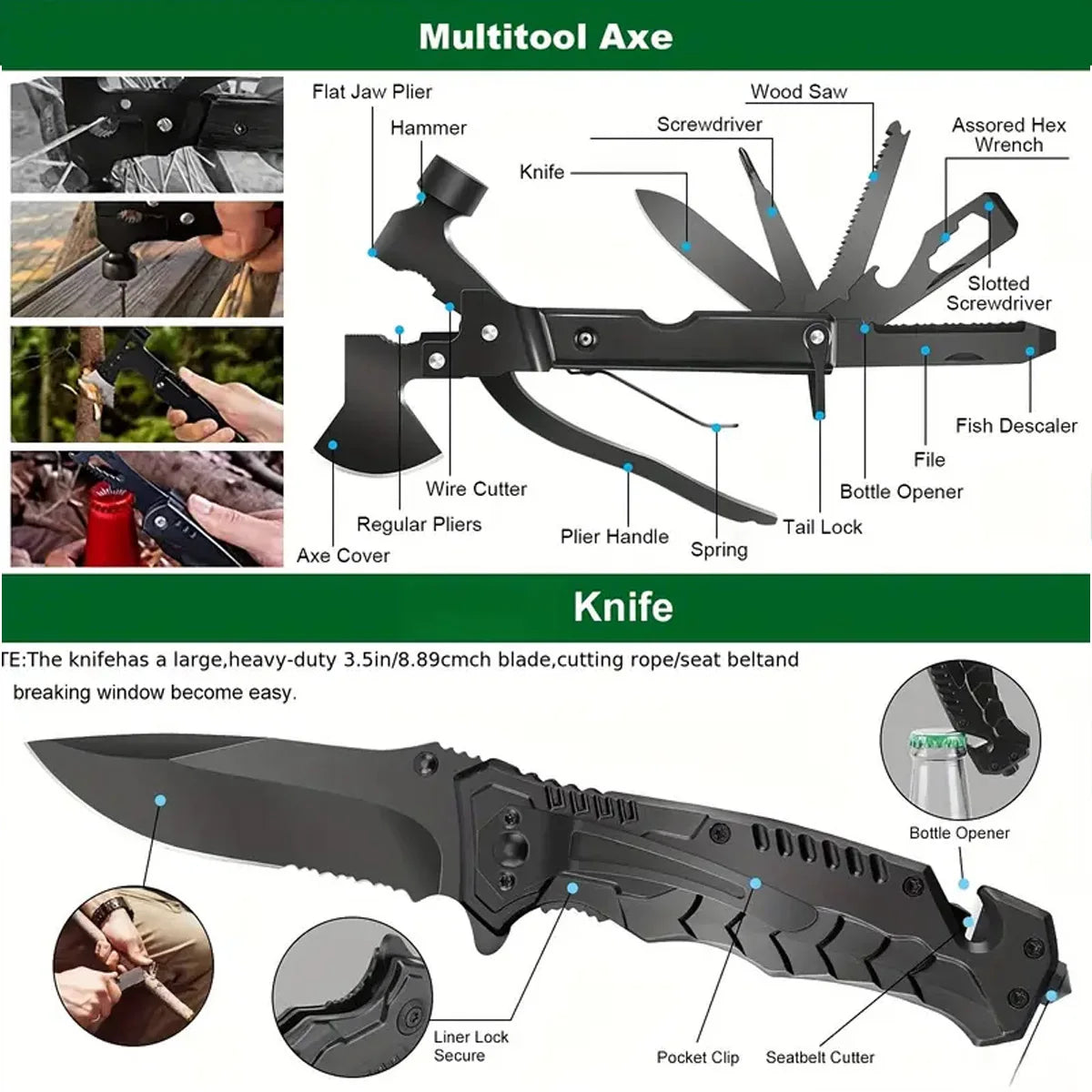Camping Survival Tool Set
