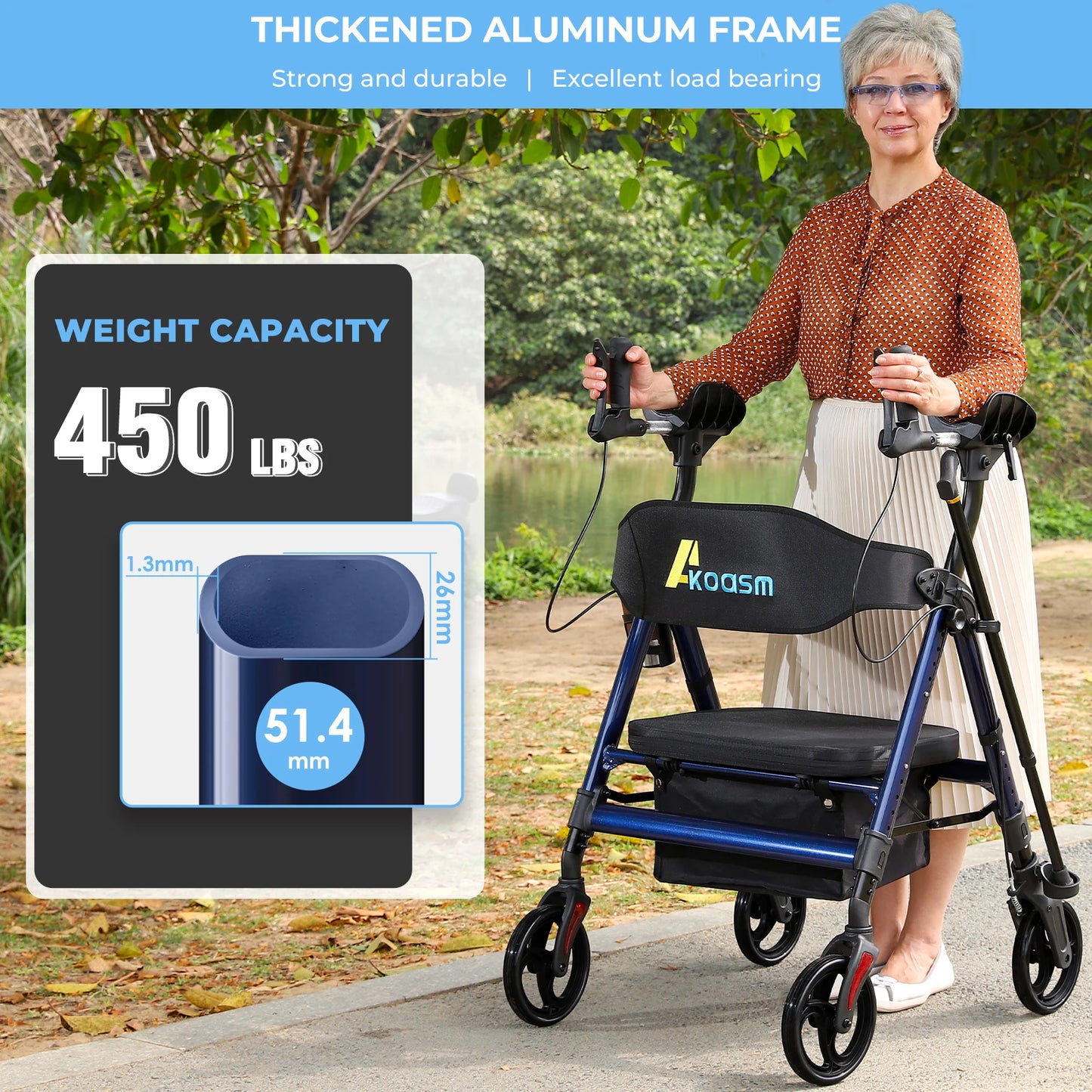 Walker, Adjustable Seat & Handle