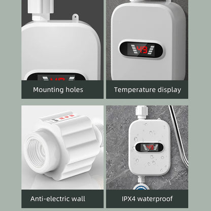 Instant Water Heater LCD Digital Display Thermostatic Shower Water
