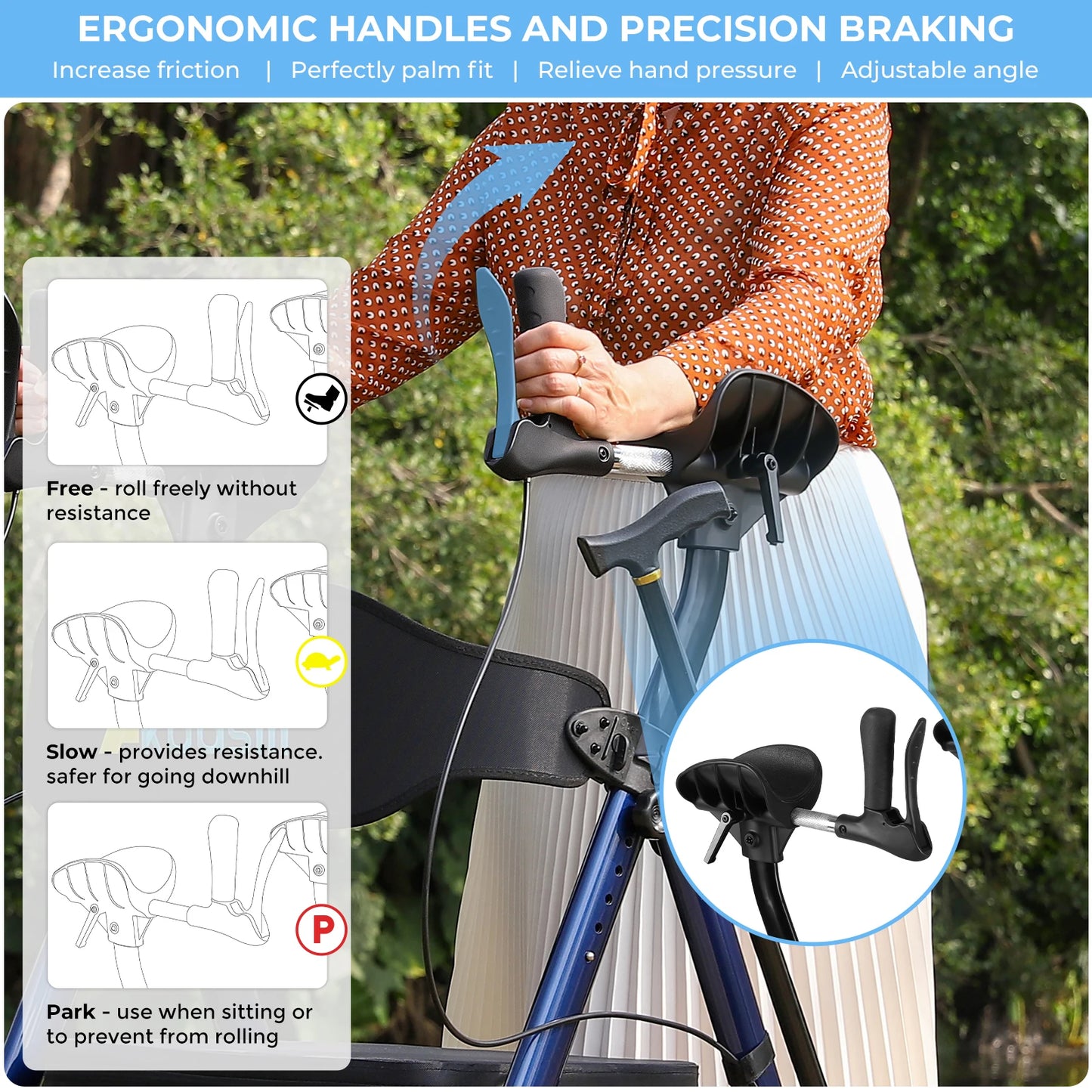 Walker, Adjustable Seat & Handle