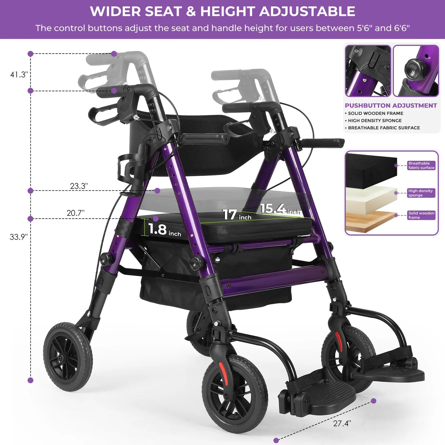 Transport Chair with Brake,