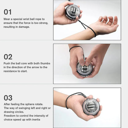 Gyro Ball For Strengthen Arms Fingers Wrist Bones