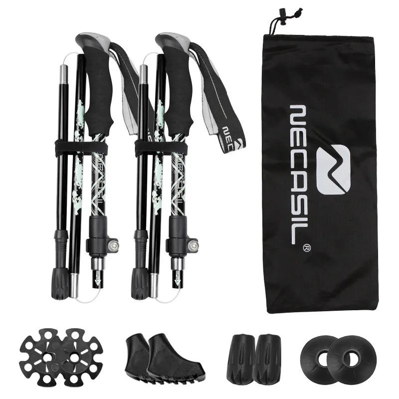 2Pcs Ultralight Trekking Poles Walking Sticks