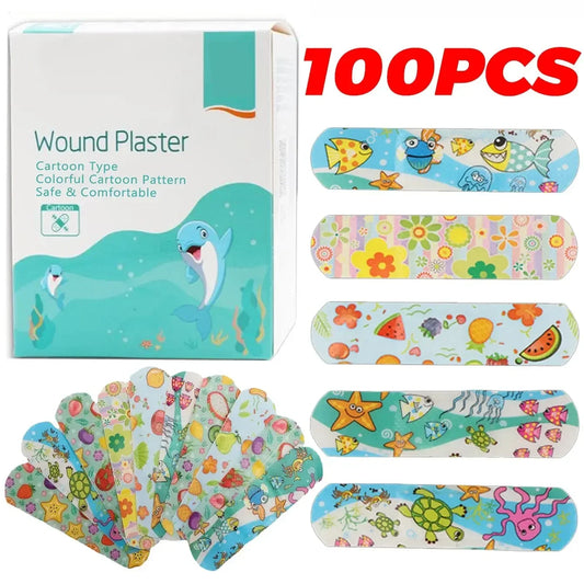 100Pcs Kids  Cute Cartoon Bandages