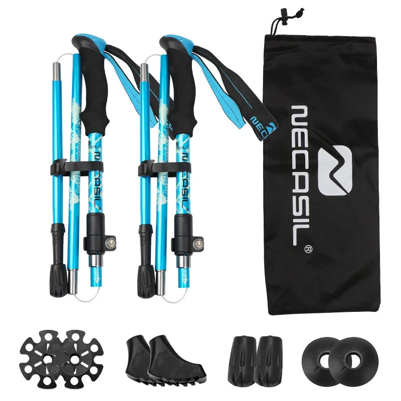 2Pcs Ultralight Trekking Poles Walking Sticks