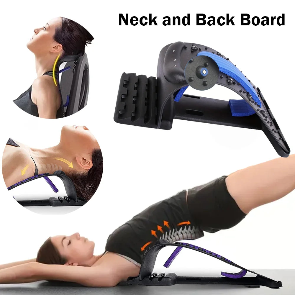 Back Stretcher Multi-Level Adjustable Back  Board Lower Upper Lumbar Spine Support