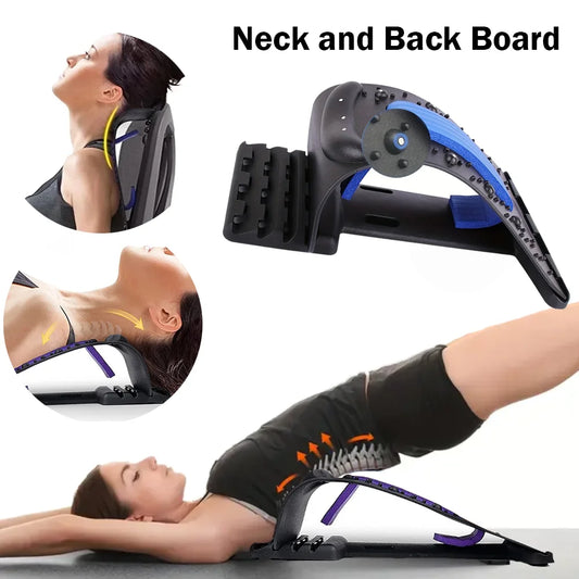 Back Stretcher Multi-Level Adjustable Back  Board Lower Upper Lumbar Spine Support
