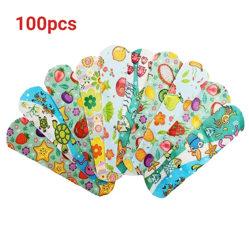 100Pcs Kids  Cute Cartoon Bandages