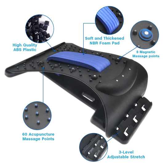 Back Stretcher Multi-Level Adjustable Back  Board Lower Upper Lumbar Spine Support